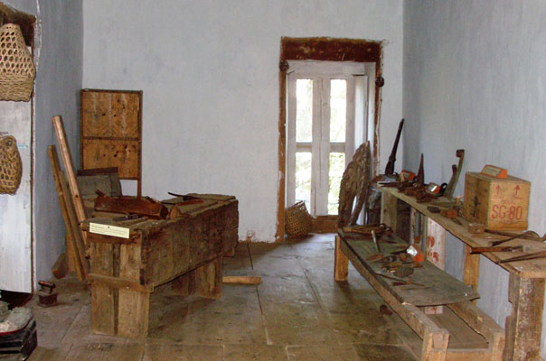 Carpenter's working table and tools for agriculture and wood working
